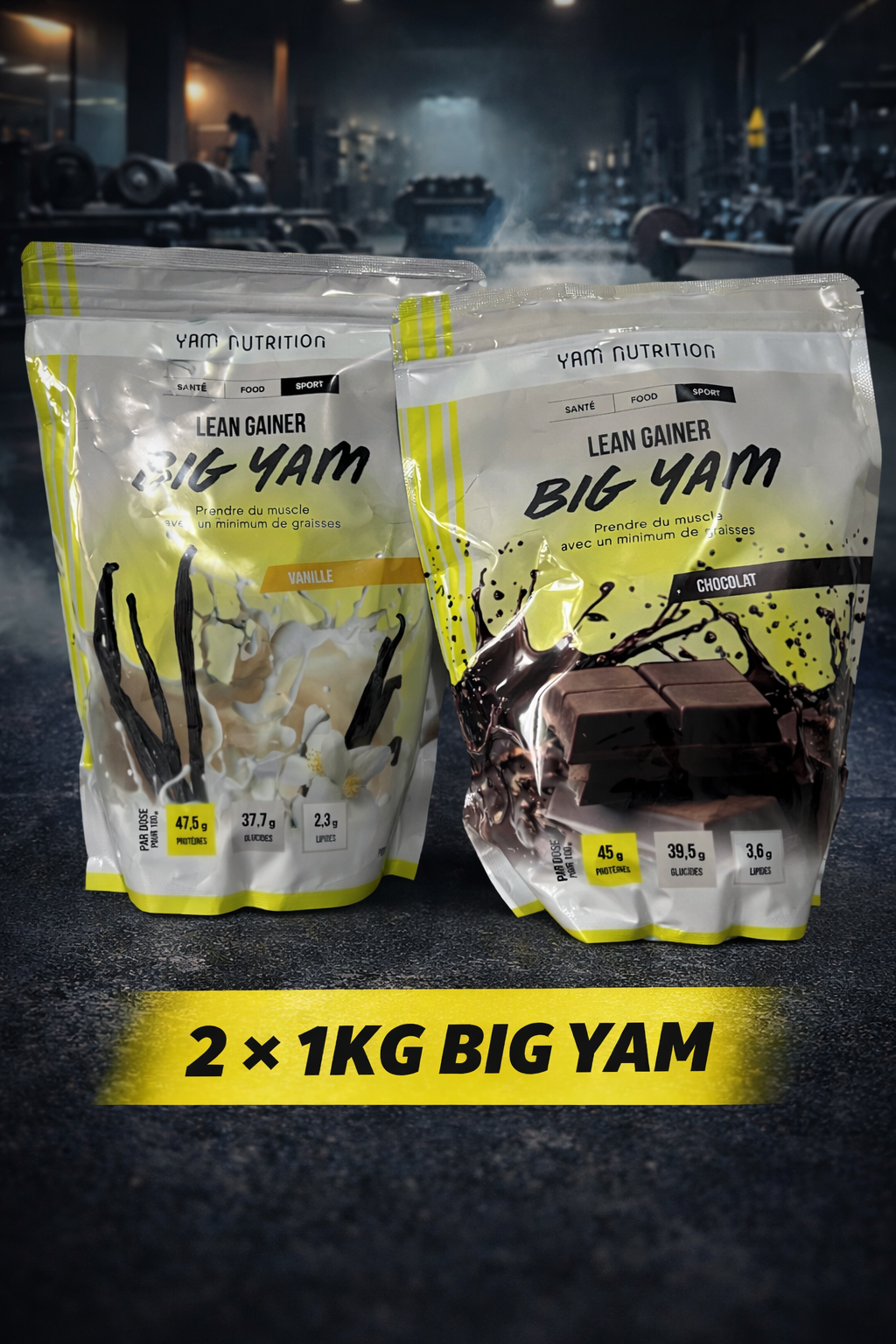 pack 2x1kg Big Yam lean gainer